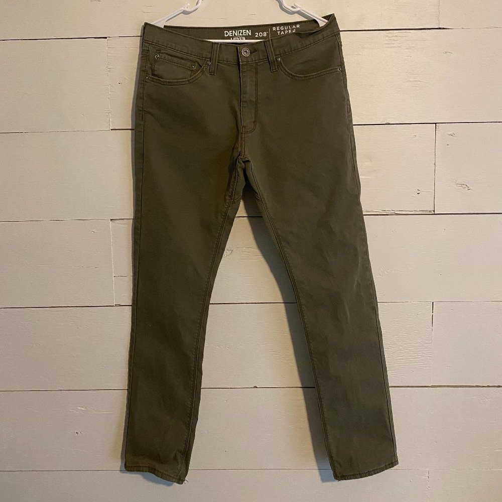 Levi's Mens Regular Taper Fit Pants Olive